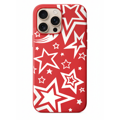 Siyah Yıldız Desenli Telefon Kılıfı (WV76)