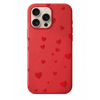 Romantik Minik Kalp Motifli  Telefon Kılıfı (WV127)