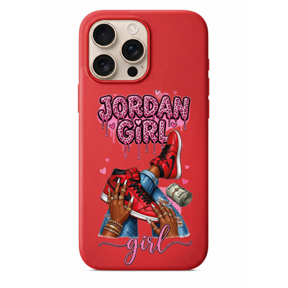Jordan Girl Kırmızı Sneaker Baskılı Telefon Kılıfı (SC37)