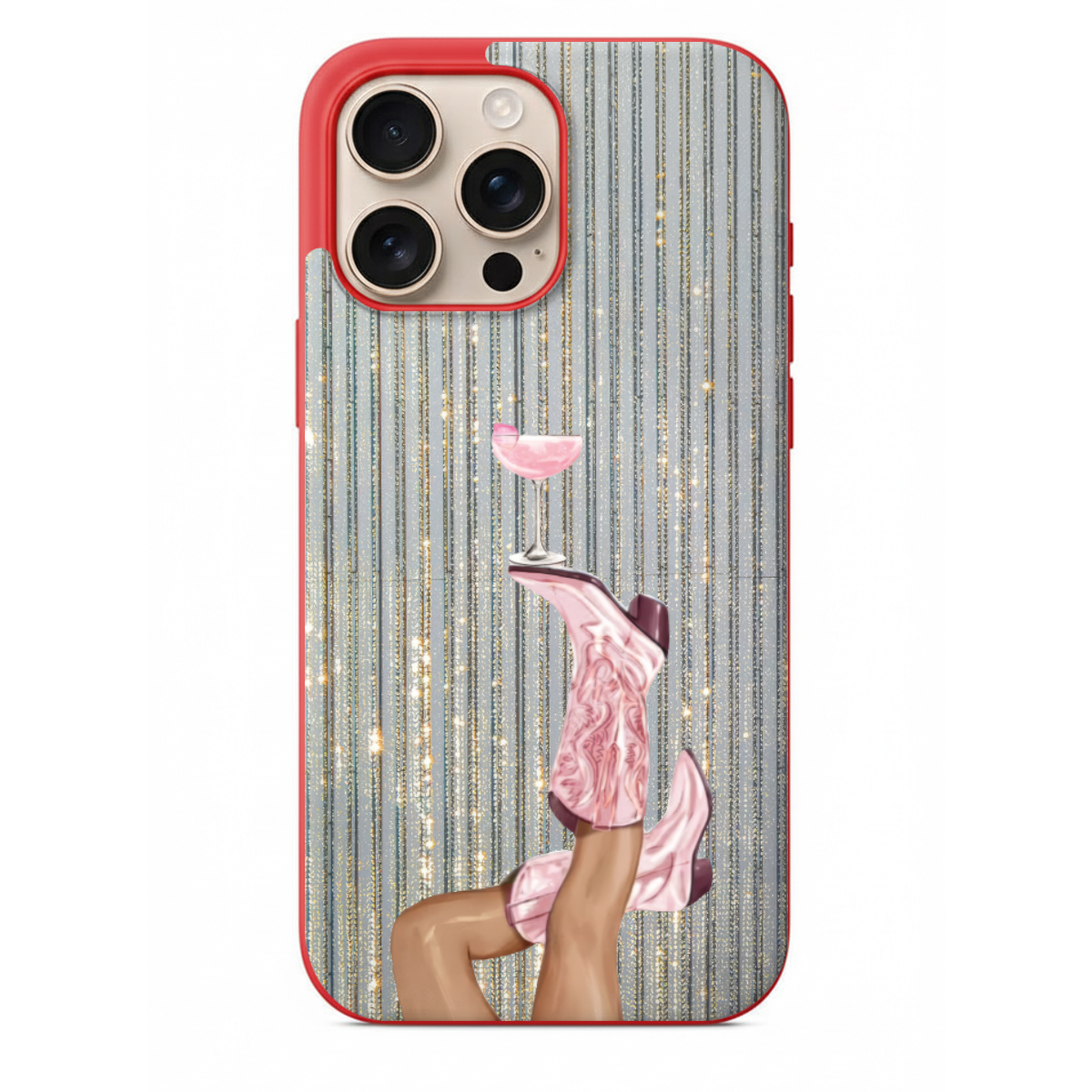 Pembe Kovboy Çizmeli Telefon Kılıfı (SV67)