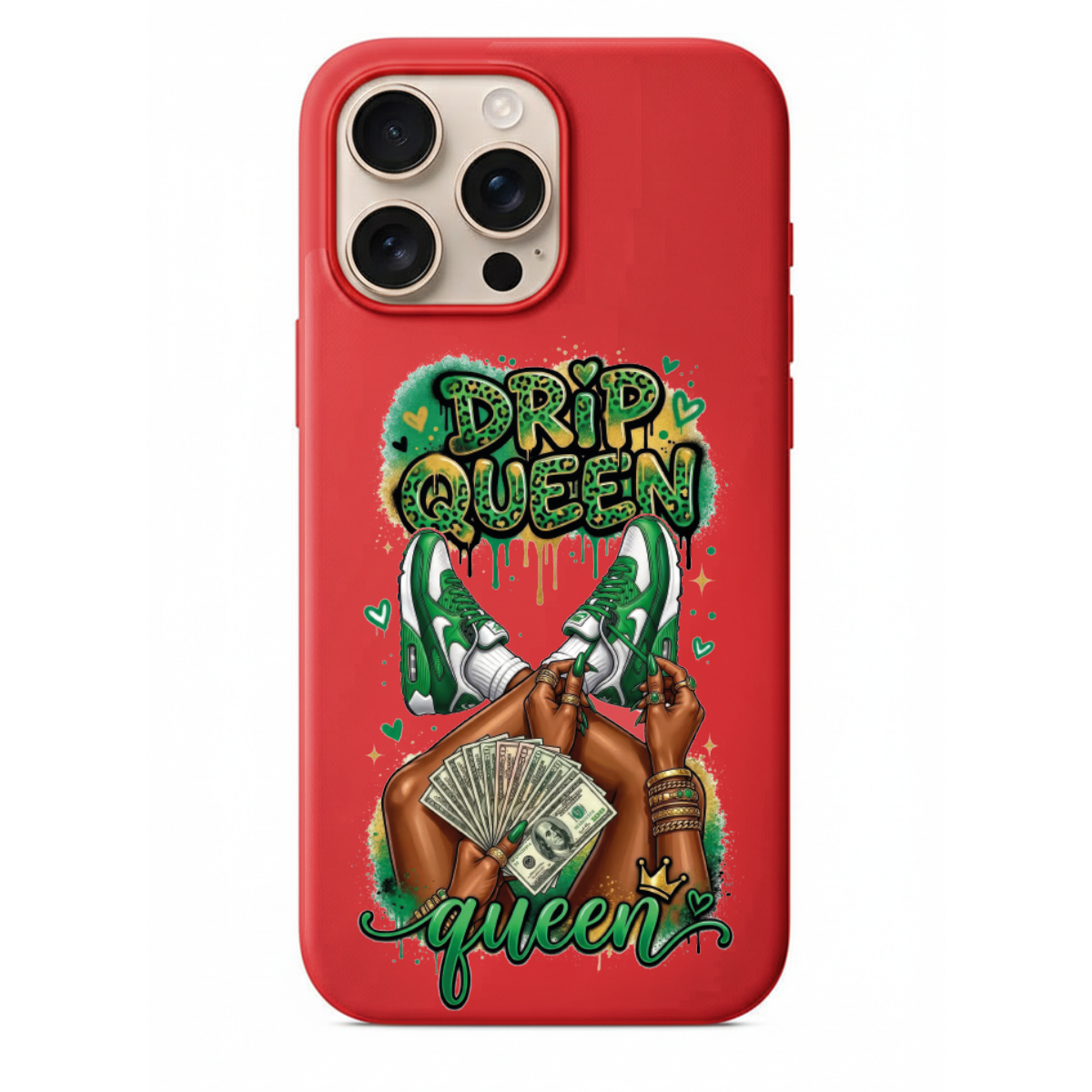 Drip Queen Yeşil Sneaker Telefon Kılıfı (SC36)