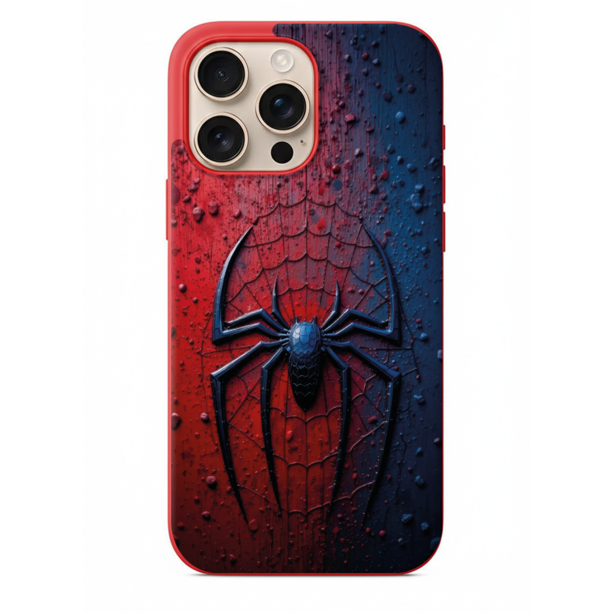 Spider-Man Örümcek Logolu Kırmızı Mavi Telefon Kılıfı (SC39)