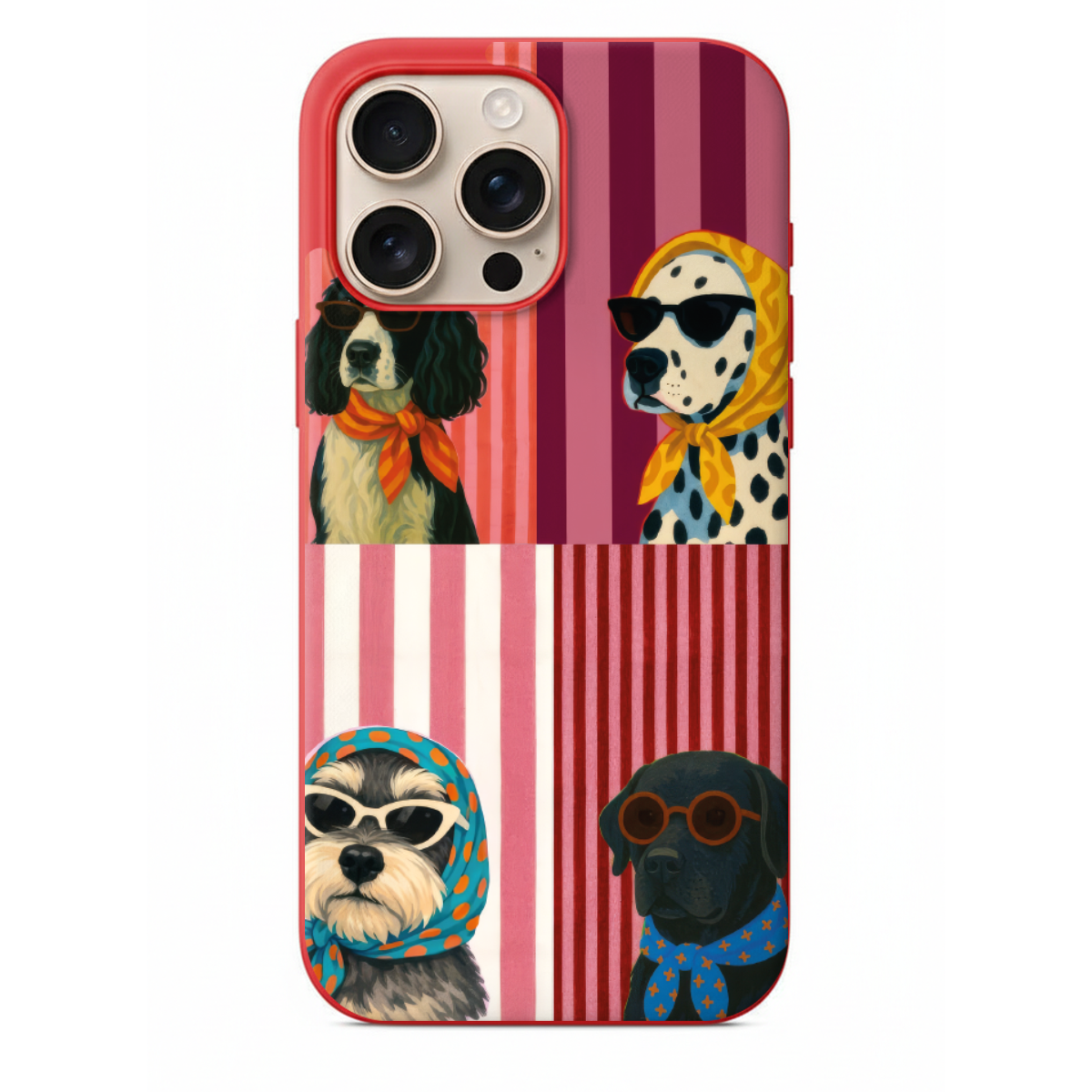 Vintage Köpek İllüstrasyonlu Telefon Kılıfı (SV39)