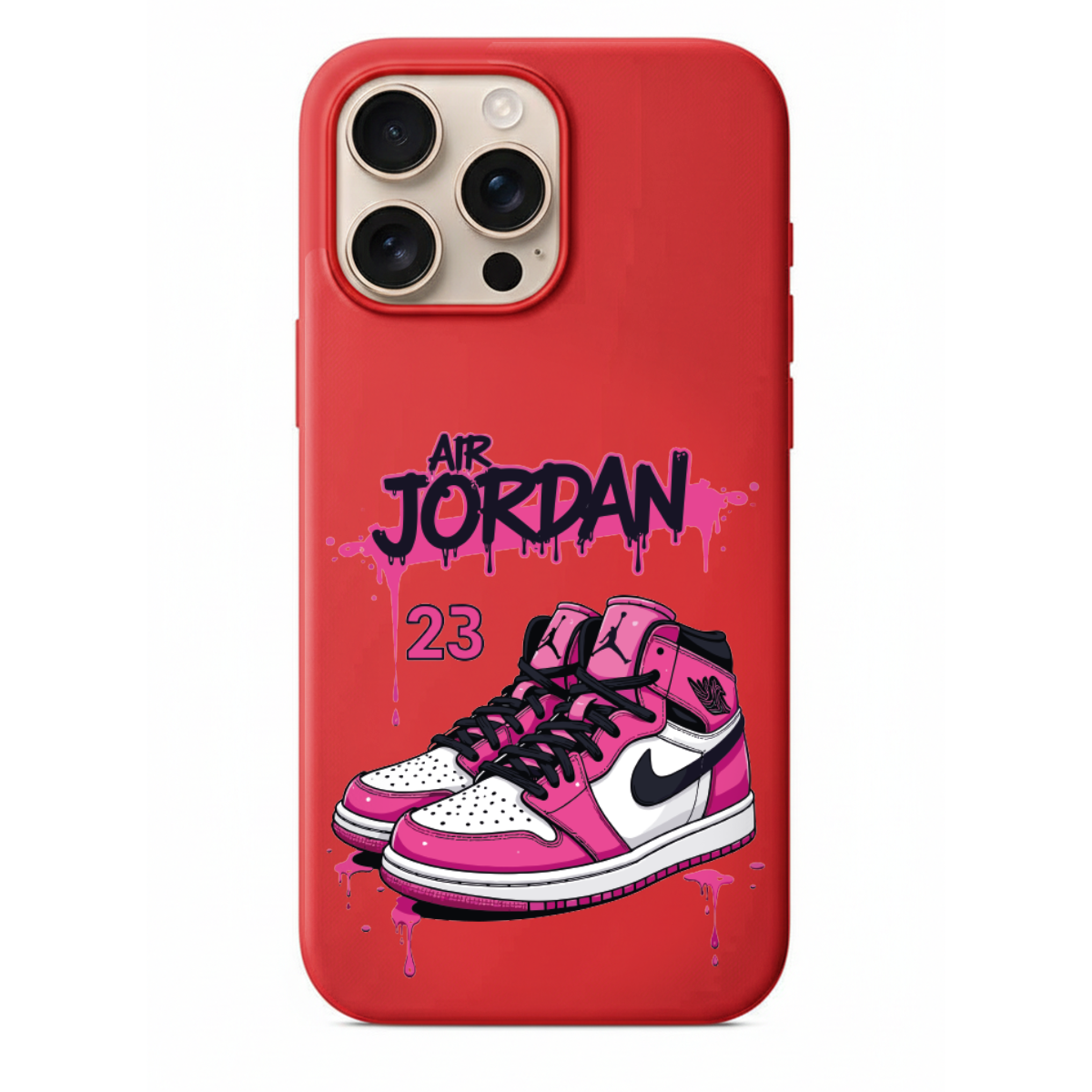 Pembe Jordan Ayakkabı Desenli Telefon Kılıfı  (SC46)