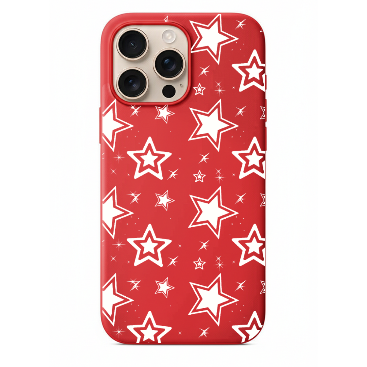 Siyah Beyaz Yıldız Motifli Telefon Kılıfı (WV123)
