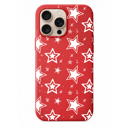 Siyah Beyaz Yıldız Motifli Telefon Kılıfı (WV123)