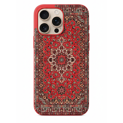 Geleneksel Kırmızı Halı Motifli Nostaljik Telefon Kılıfı (SC54)