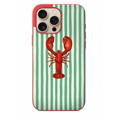 Yeşil Çizgili Istakoz Desenli Telefon Kılıfı (SV46)