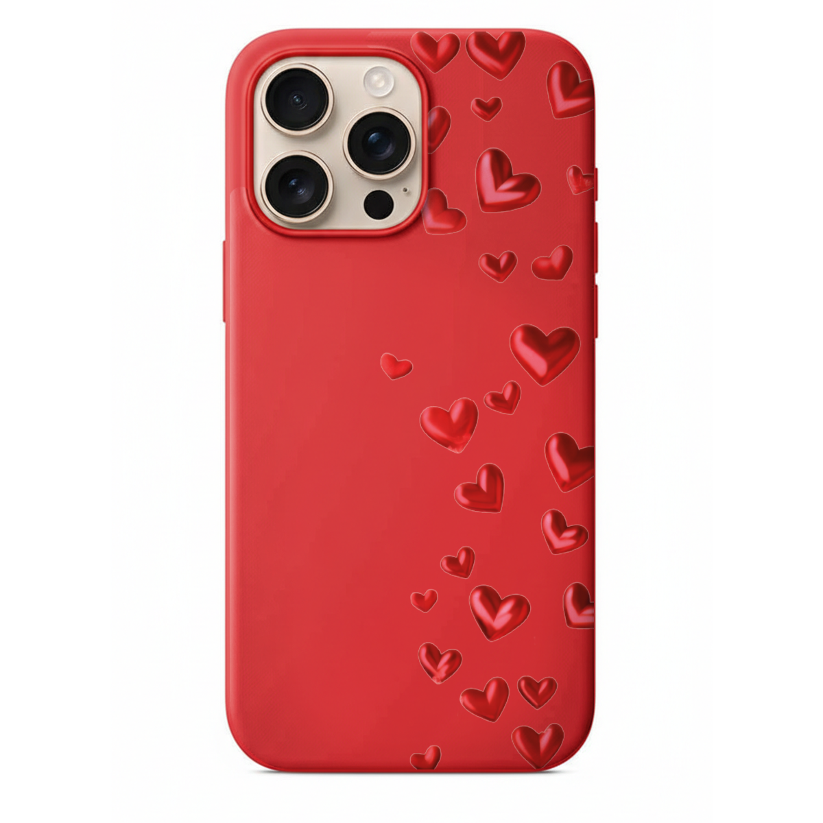 Kırmızı Kalpler Tasarımlı Telefon Kılıfı (WV126)