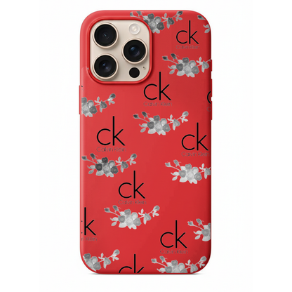 Calvin Klein ck Logolu Çiçek Desenli Telefon Kılıfı (SC43)