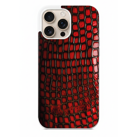 Kırmızı Timsah Derisi Telefon Kılıfı (MM33)