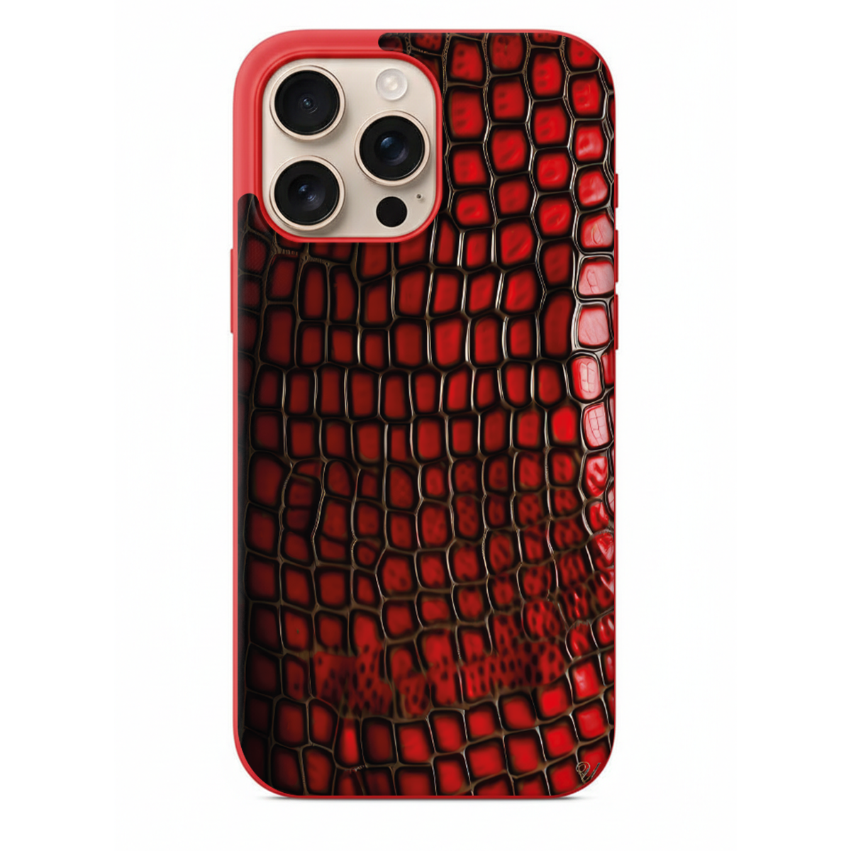 Kırmızı Timsah Derisi Telefon Kılıfı (MM33)