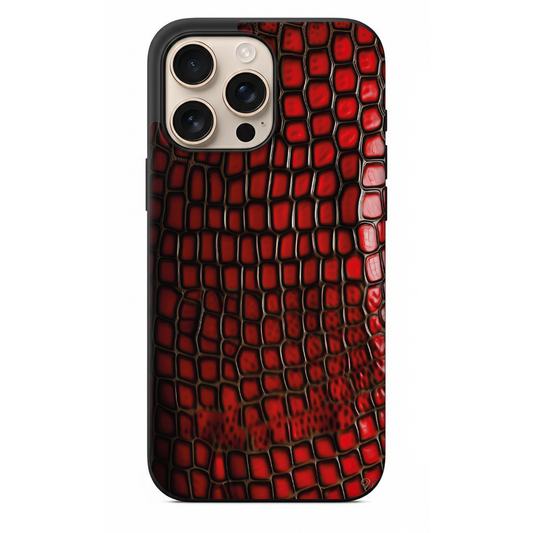 Kırmızı Timsah Derisi Telefon Kılıfı (MM33)