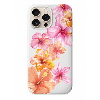 Tropikal Hibiskus Çiçekli Telefon Kılıfı - Canlı Yaz Enerjisi (WV30)