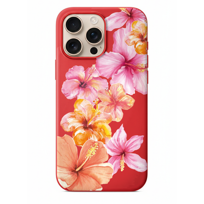 Tropikal Hibiskus Çiçekli Telefon Kılıfı - Canlı Yaz Enerjisi (WV30)