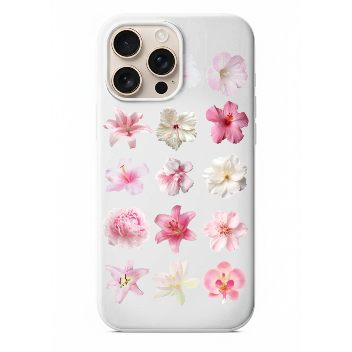 Pembe Çiçek Bahçesi Tasarımlı Premium Telefon Kılıfı (WV31)