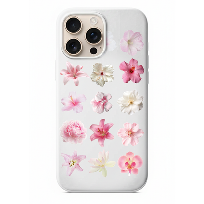 Pembe Çiçek Bahçesi Tasarımlı Premium Telefon Kılıfı (WV31)