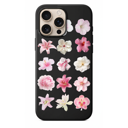 Pembe Çiçek Bahçesi Tasarımlı Premium Telefon Kılıfı (WV31)