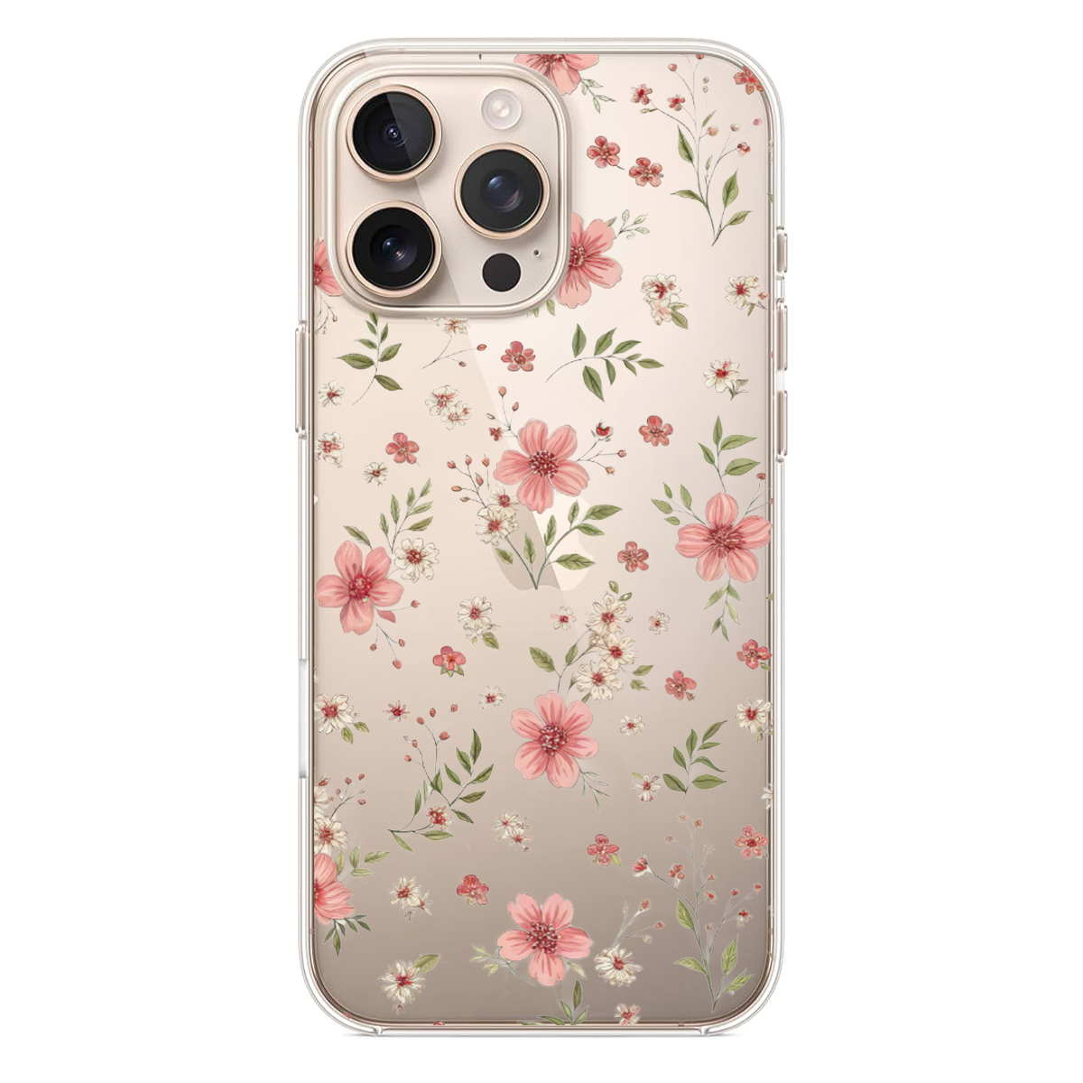 Mercan Çiçek Desenli Premium Telefon Kılıfı  Bahar Esintisi Özel Tasarım (WV35)