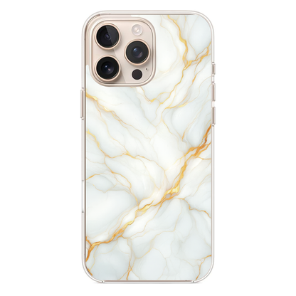 Altın Damarlı Beyaz Mermer Telefon Kılıfı  (SV34)