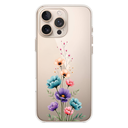 Modern Floral İllüstrasyon Telefon Kılıfı  Canlı Renkler & Estetik Tasarım (WV37)