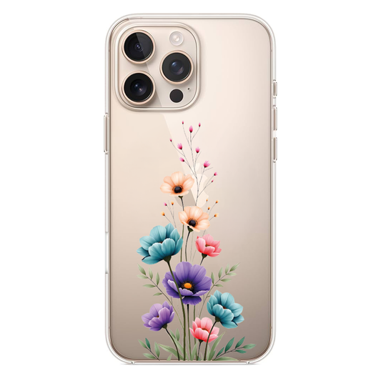 Modern Floral İllüstrasyon Telefon Kılıfı  Canlı Renkler & Estetik Tasarım (WV37)