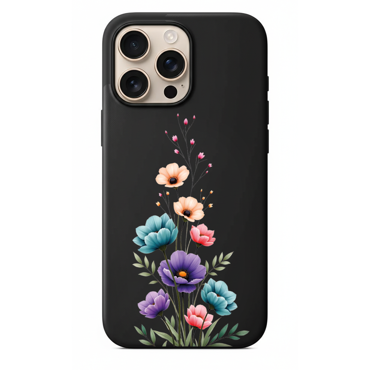 Modern Floral İllüstrasyon Telefon Kılıfı  Canlı Renkler & Estetik Tasarım (WV37)