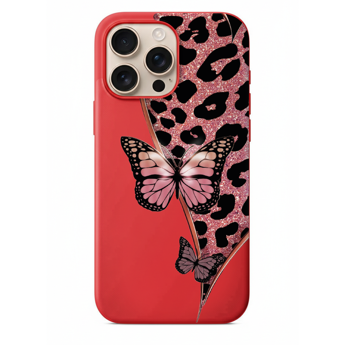 Leopar ve Sim Detaylı Estetik Telefon Kılıfı (WV25)