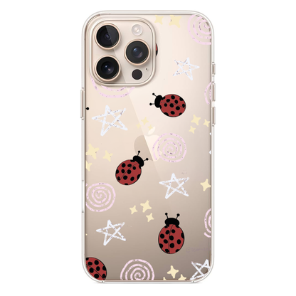 Uğur Böceği ve Yıldız Desenli Telefon Kılıfı (WV97)
