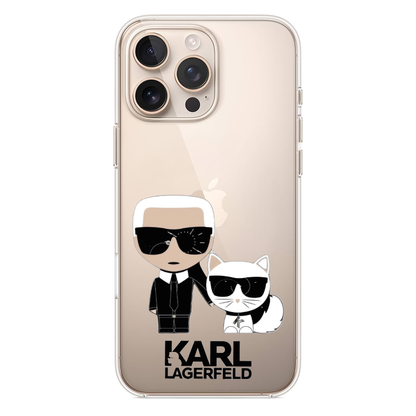 Karl Lagerfeld ve Kedisi Tasarımlı Telefon Kılıfı (SC27)