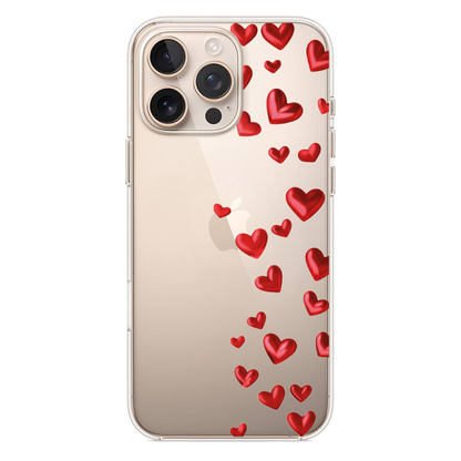 Kırmızı Kalpler Tasarımlı Telefon Kılıfı (WV126)