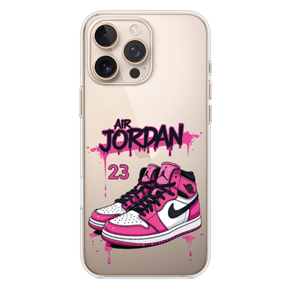Pembe Jordan Ayakkabı Desenli Telefon Kılıfı  (SC46)