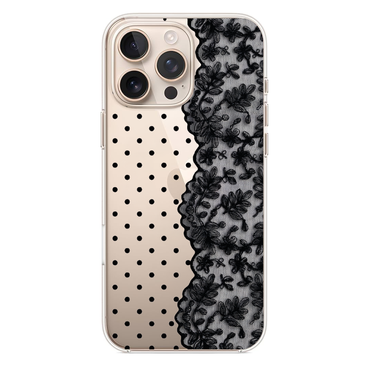 Puantiyeli ve Dantel Desenli Telefon Kılıfı (WV78)