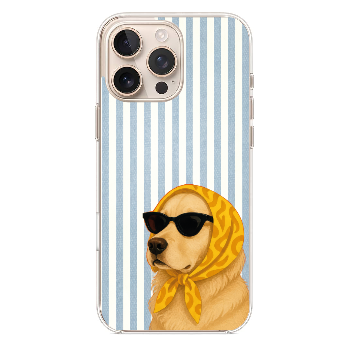Retro Güneş Gözlüklü Golden Telefon Kılıfı (SV41)