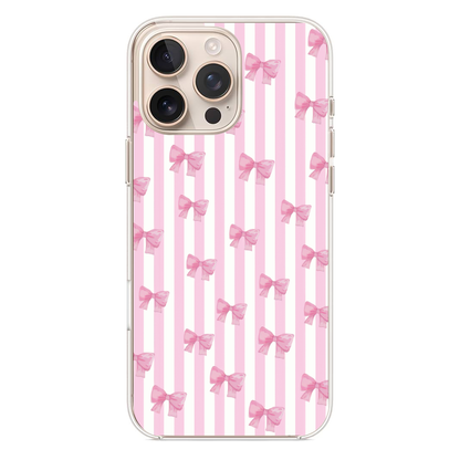 Pembe Fiyonklu Çizgili Telefon Kılıfı (SV40)