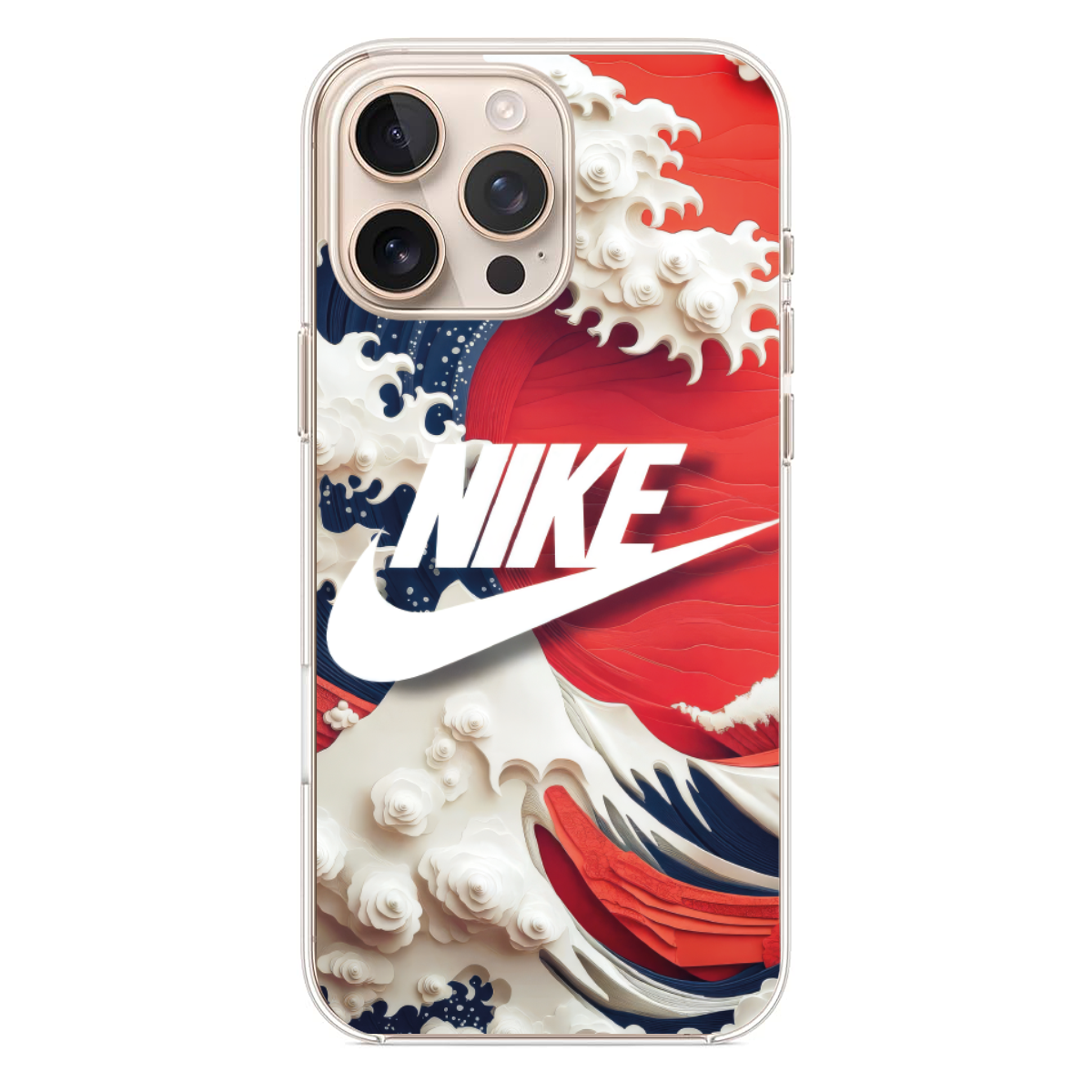 Nike Logolu Kanagawa Dalgası Tasarım Telefon Kılıfı (SC25)