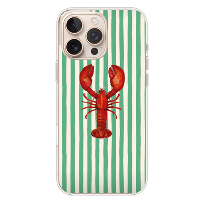 Yeşil Çizgili Istakoz Desenli Telefon Kılıfı (SV46)