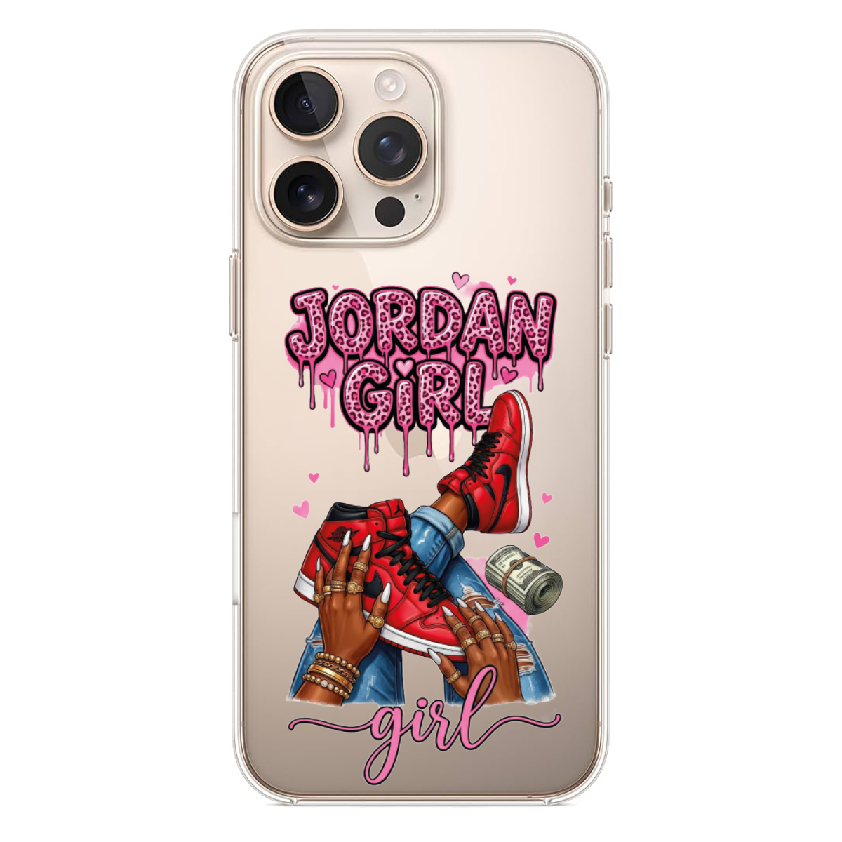 Jordan Girl Kırmızı Sneaker Baskılı Telefon Kılıfı (SC37)
