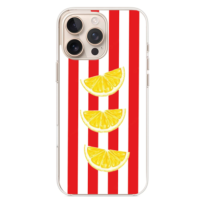 Limon Desenli Kırmızı Çizgili Telefon Kılıfı (SV56)