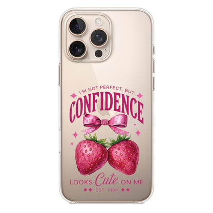 Pembe Kurdeleli Çilek Desenli Telefon Kılıfı (SV38)