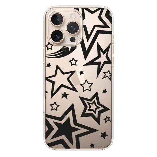 Siyah Yıldız Desenli Telefon Kılıfı (WV76)