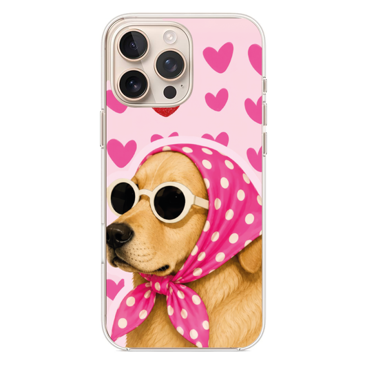 Pembe Eşarplı Golden Telefon Kılıfı (SV69)