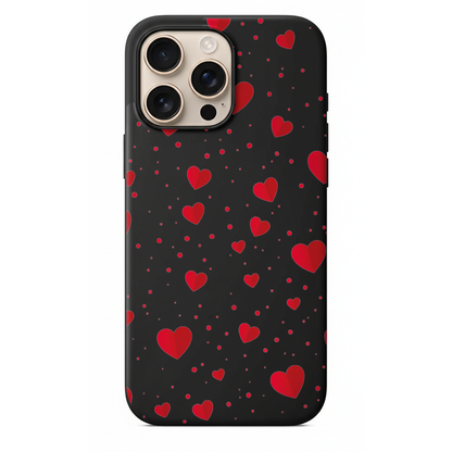 Romantik Minik Kalp Motifli  Telefon Kılıfı (WV127)