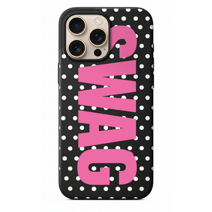 Swag Baskılı Puantiye Desenli Telefon Kılıfı (WV85)