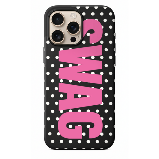 Swag Baskılı Puantiye Desenli Telefon Kılıfı (WV85)