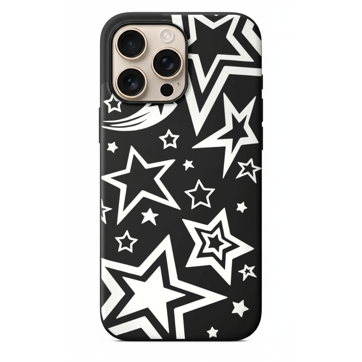 Siyah Yıldız Desenli Telefon Kılıfı (WV76)