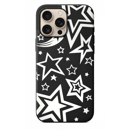 Siyah Yıldız Desenli Telefon Kılıfı (WV76)