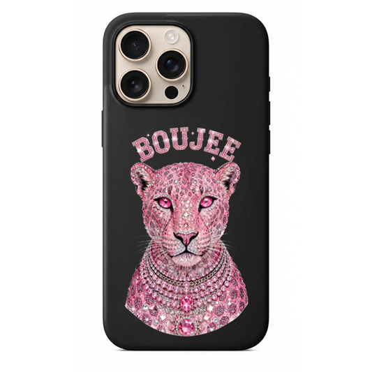 Pembe Elmas Leopar Figürlü Telefon Kılıfı (SC60)