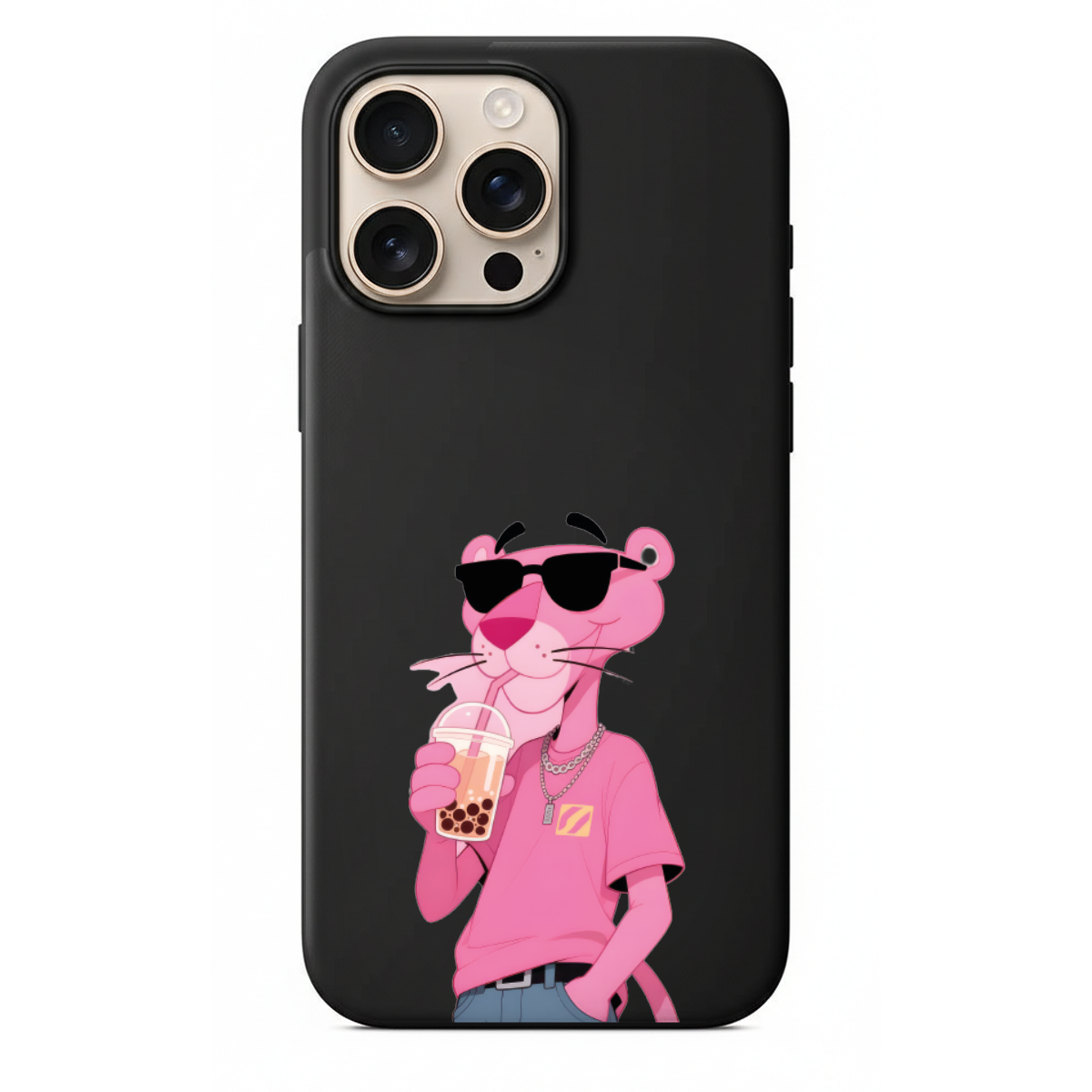 Havalı Pembe Panter Desenli Estetik Telefon Kılıfı (HC41)