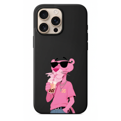 Havalı Pembe Panter Desenli Estetik Telefon Kılıfı (HC41)